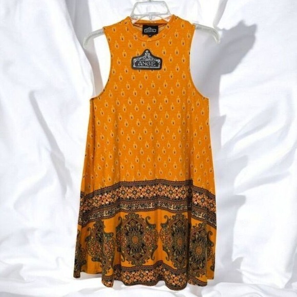 Angie Dresses & Skirts - Angie Sundress Woman Medium Orange Tribal Print Sleeveless A Line Tunic Boho NWT